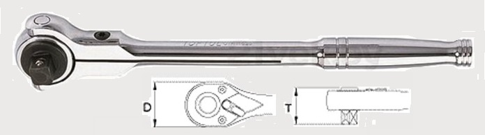 Toptul CYAN1629 1/2 "Ratchet with hinge CYAN1629: Buy near me in Poland at 2407.PL - Good price!