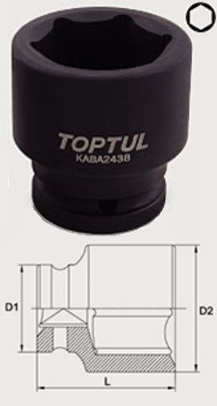 Toptul KABA2428 3/4 "Głowica 6-stronna udarowa 28 mm KABA2428: Dobra cena w Polsce na 2407.PL - Kup Teraz!