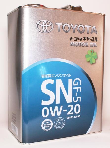 Toyota 08880-10505 Engine oil Toyota 0W-20, 4L 0888010505: Buy near me in Poland at 2407.PL - Good price!