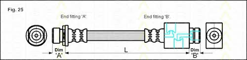 Triscan 8150 40202 Brake Hose 815040202: Buy near me in Poland at 2407.PL - Good price!