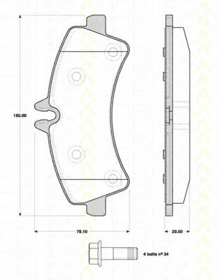 Triscan 8110 10559 Гальмівні колодки, комплект 811010559: Купити у Польщі - Добра ціна на 2407.PL!