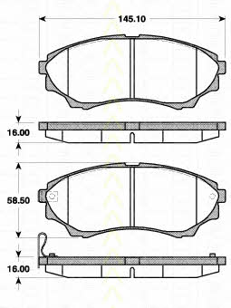 Triscan 8110 10568 Brake Pad Set, disc brake 811010568: Buy near me in Poland at 2407.PL - Good price!