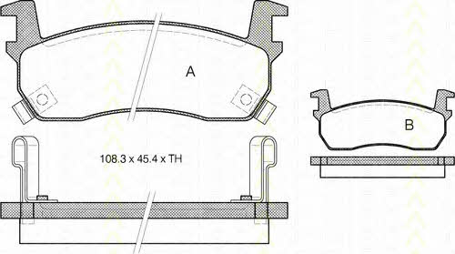 Triscan 8110 14129 Brake Pad Set, disc brake 811014129: Buy near me in Poland at 2407.PL - Good price!