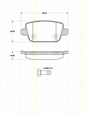 Triscan 8110 17024 Brake Pad Set, disc brake 811017024: Buy near me in Poland at 2407.PL - Good price!