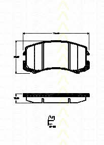 Triscan 8110 42025 Brake Pad Set, disc brake 811042025: Buy near me in Poland at 2407.PL - Good price!