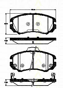 Triscan 8110 43027 Brake Pad Set, disc brake 811043027: Buy near me in Poland at 2407.PL - Good price!