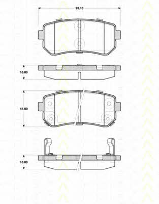 Triscan 8110 43032 Brake Pad Set, disc brake 811043032: Buy near me in Poland at 2407.PL - Good price!