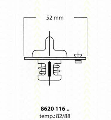 Triscan 8620 11682 Thermostat, coolant 862011682: Buy near me at 2407.PL in Poland at an Affordable price!