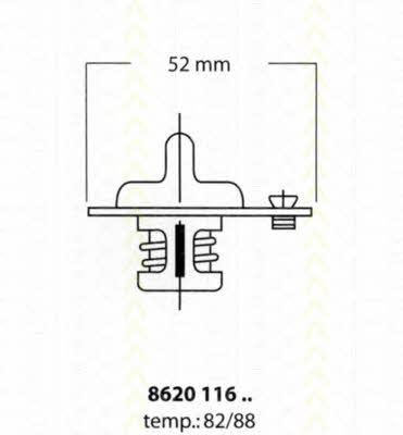 Triscan 8620 11688 Thermostat, coolant 862011688: Buy near me at 2407.PL in Poland at an Affordable price!