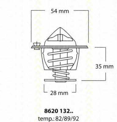 Triscan 8620 13282 Thermostat, coolant 862013282: Buy near me in Poland at 2407.PL - Good price!