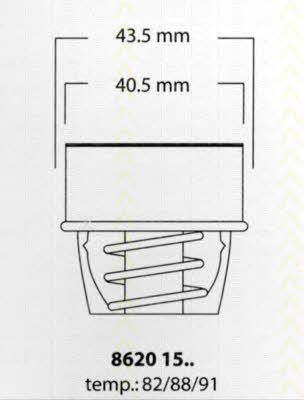 Triscan 8620 1582 Thermostat, coolant 86201582: Buy near me in Poland at 2407.PL - Good price!