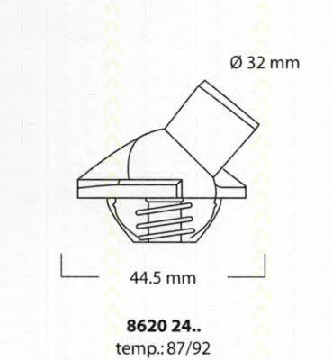 Triscan 8620 2492 Thermostat, coolant 86202492: Buy near me in Poland at 2407.PL - Good price!