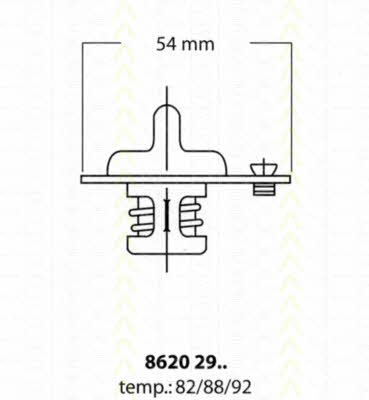 Triscan 8620 2982 Thermostat, coolant 86202982: Buy near me in Poland at 2407.PL - Good price!