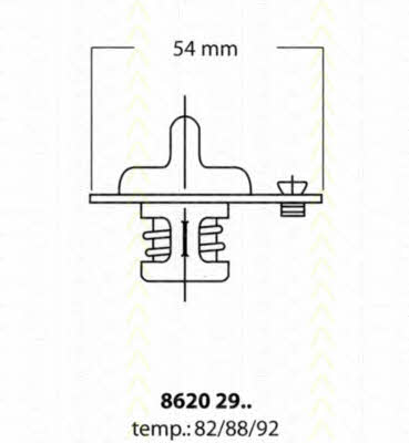 Triscan 8620 2992 Thermostat, coolant 86202992: Buy near me in Poland at 2407.PL - Good price!