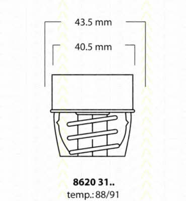 Triscan 8620 3188 Thermostat, coolant 86203188: Buy near me in Poland at 2407.PL - Good price!