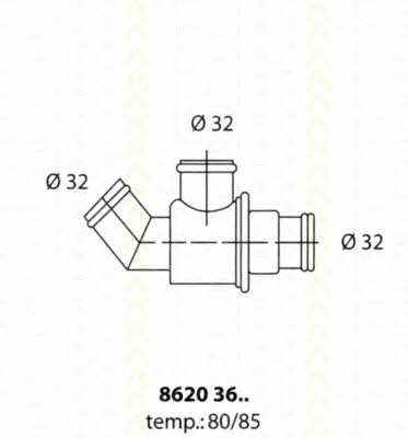 Triscan 8620 3680 Thermostat, coolant 86203680: Buy near me in Poland at 2407.PL - Good price!