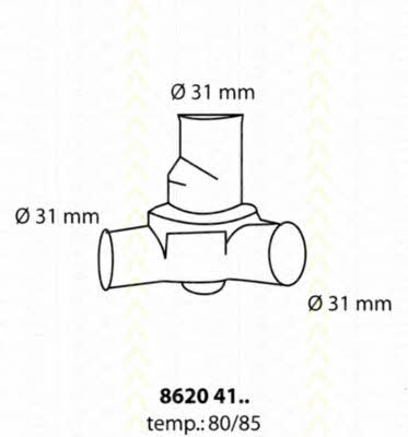 Triscan 8620 4185 Thermostat, coolant 86204185: Buy near me in Poland at 2407.PL - Good price!