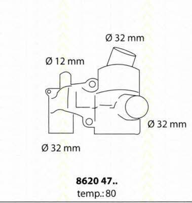 Triscan 8620 4780 Thermostat, coolant 86204780: Buy near me in Poland at 2407.PL - Good price!