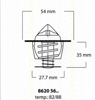 Triscan 8620 5682 Thermostat, coolant 86205682: Buy near me in Poland at 2407.PL - Good price!