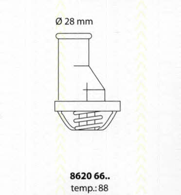 Triscan 8620 6688 Thermostat, coolant 86206688: Buy near me in Poland at 2407.PL - Good price!