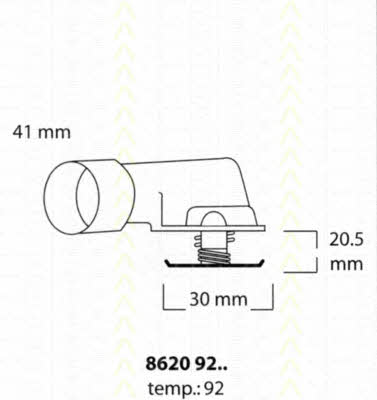 Triscan 8620 9292 Thermostat, coolant 86209292: Buy near me in Poland at 2407.PL - Good price!