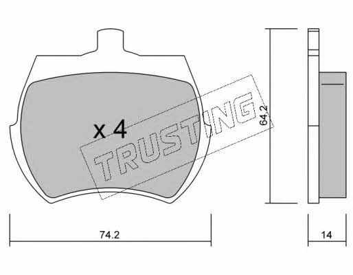 Trusting 021.0 Brake Pad Set, disc brake 0210: Buy near me in Poland at 2407.PL - Good price!
