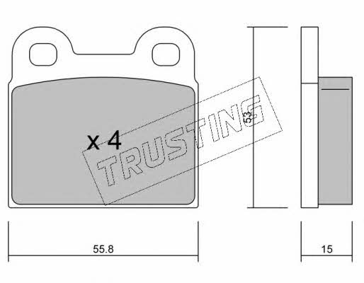 Trusting 002.1 Brake Pad Set, disc brake 0021: Buy near me in Poland at 2407.PL - Good price!