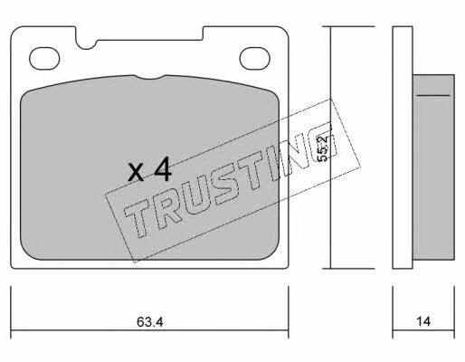 Trusting 004.0 Klocki hamulcowe, zestaw 0040: Dobra cena w Polsce na 2407.PL - Kup Teraz!