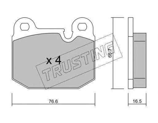 Trusting 029.0 Гальмівні колодки, комплект 0290: Приваблива ціна - Купити у Польщі на 2407.PL!