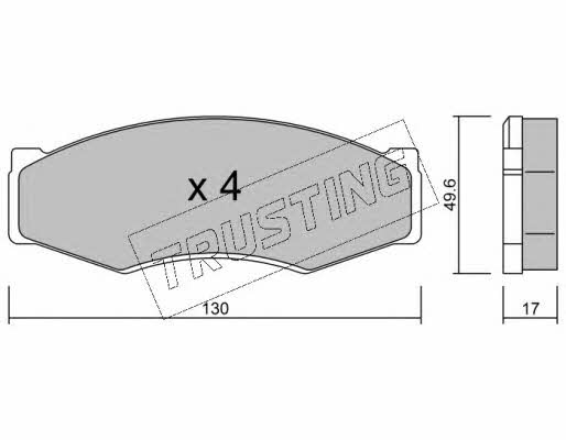 Trusting 068.0 Brake Pad Set, disc brake 0680: Buy near me in Poland at 2407.PL - Good price!