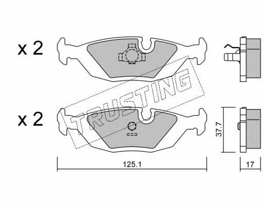 Trusting 072.1 Brake Pad Set, disc brake 0721: Buy near me in Poland at 2407.PL - Good price!