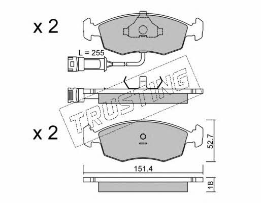 Trusting 096.0 Brake Pad Set, disc brake 0960: Buy near me in Poland at 2407.PL - Good price!