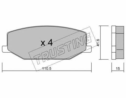 Trusting 099.0 Brake Pad Set, disc brake 0990: Buy near me in Poland at 2407.PL - Good price!