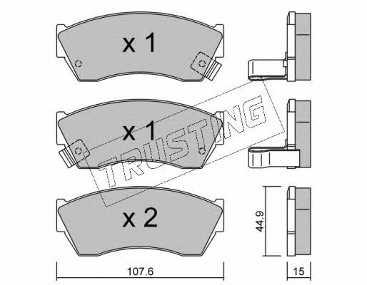 Trusting 171.0 Brake Pad Set, disc brake 1710: Buy near me in Poland at 2407.PL - Good price!