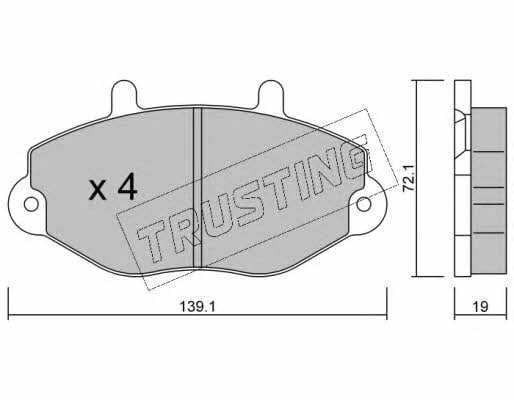 Trusting 202.0 Brake Pad Set, disc brake 2020: Buy near me in Poland at 2407.PL - Good price!
