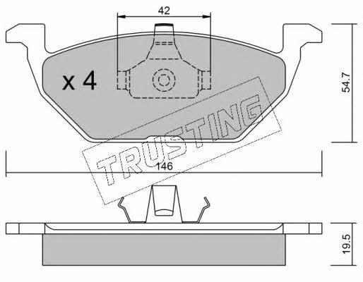 Trusting 220.0 Brake Pad Set, disc brake 2200: Buy near me in Poland at 2407.PL - Good price!