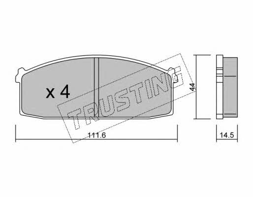 Trusting 254.0 Brake Pad Set, disc brake 2540: Buy near me in Poland at 2407.PL - Good price!