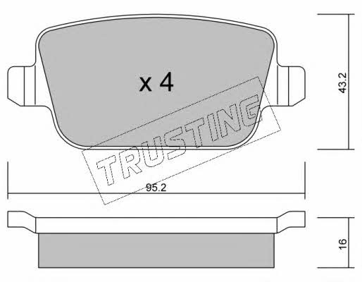 Trusting 796.0 Тормозные колодки дисковые, комплект 7960: Отличная цена - Купить в Польше на 2407.PL!