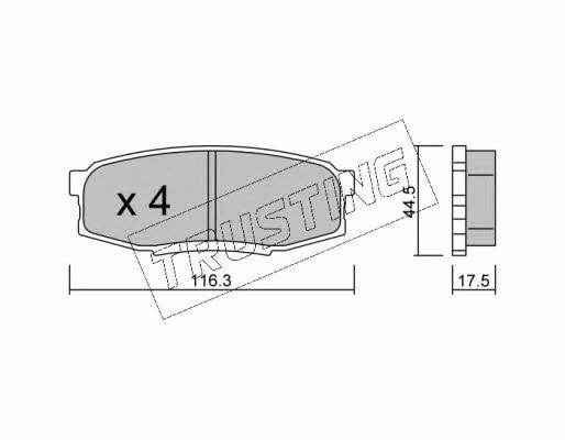 Trusting 838.0 Scheibenbremsbeläge, Set 8380: Kaufen Sie zu einem guten Preis in Polen bei 2407.PL!