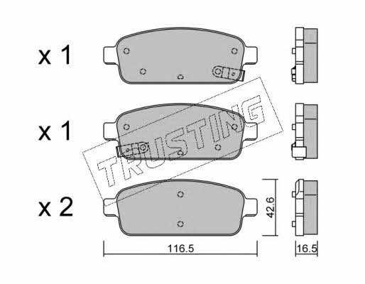 Trusting 857.0 Brake Pad Set, disc brake 8570: Buy near me in Poland at 2407.PL - Good price!