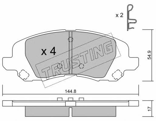 Trusting 878.0 Brake Pad Set, disc brake 8780: Buy near me in Poland at 2407.PL - Good price!