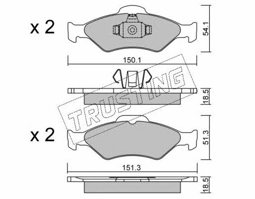 Trusting 324.0 Brake Pad Set, disc brake 3240: Buy near me in Poland at 2407.PL - Good price!