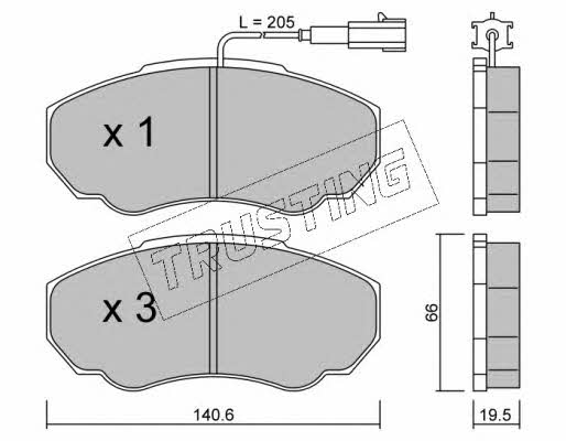 Trusting 334.0 Brake Pad Set, disc brake 3340: Buy near me in Poland at 2407.PL - Good price!