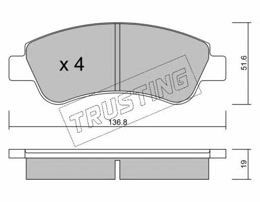 Trusting 336.0 Brake Pad Set, disc brake 3360: Buy near me in Poland at 2407.PL - Good price!