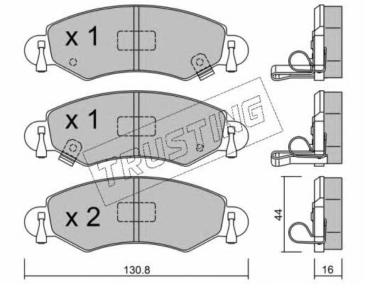 Trusting 348.0 Brake Pad Set, disc brake 3480: Buy near me in Poland at 2407.PL - Good price!