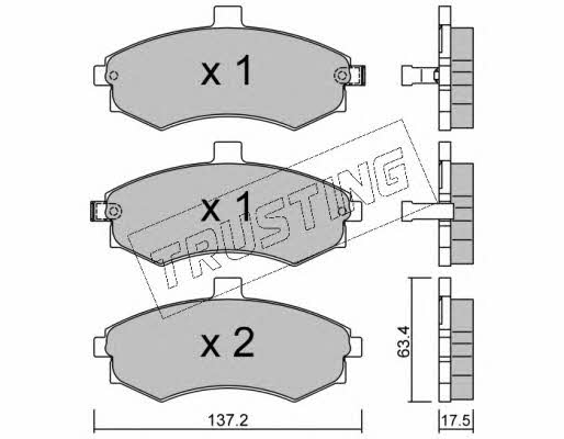 Trusting 520.0 Brake Pad Set, disc brake 5200: Buy near me in Poland at 2407.PL - Good price!