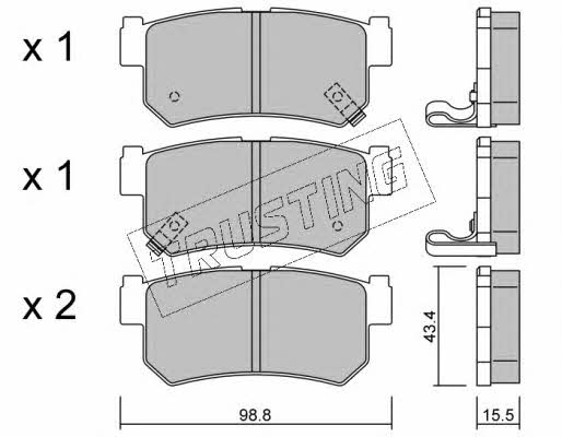 Trusting 535.0 Brake Pad Set, disc brake 5350: Buy near me in Poland at 2407.PL - Good price!