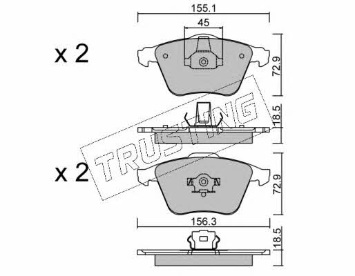 Trusting 565.3 Brake Pad Set, disc brake 5653: Buy near me in Poland at 2407.PL - Good price!