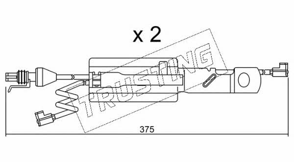 Trusting SU.177K Czujnik zużycia klocków hamulcowych SU177K: Dobra cena w Polsce na 2407.PL - Kup Teraz!
