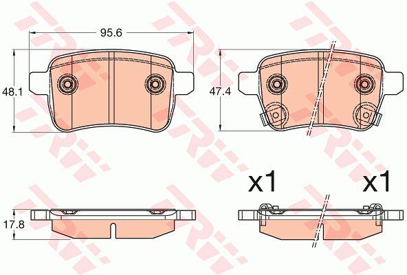 Гальмівні колодки TRW COTEC, комплект TRW GDB2032